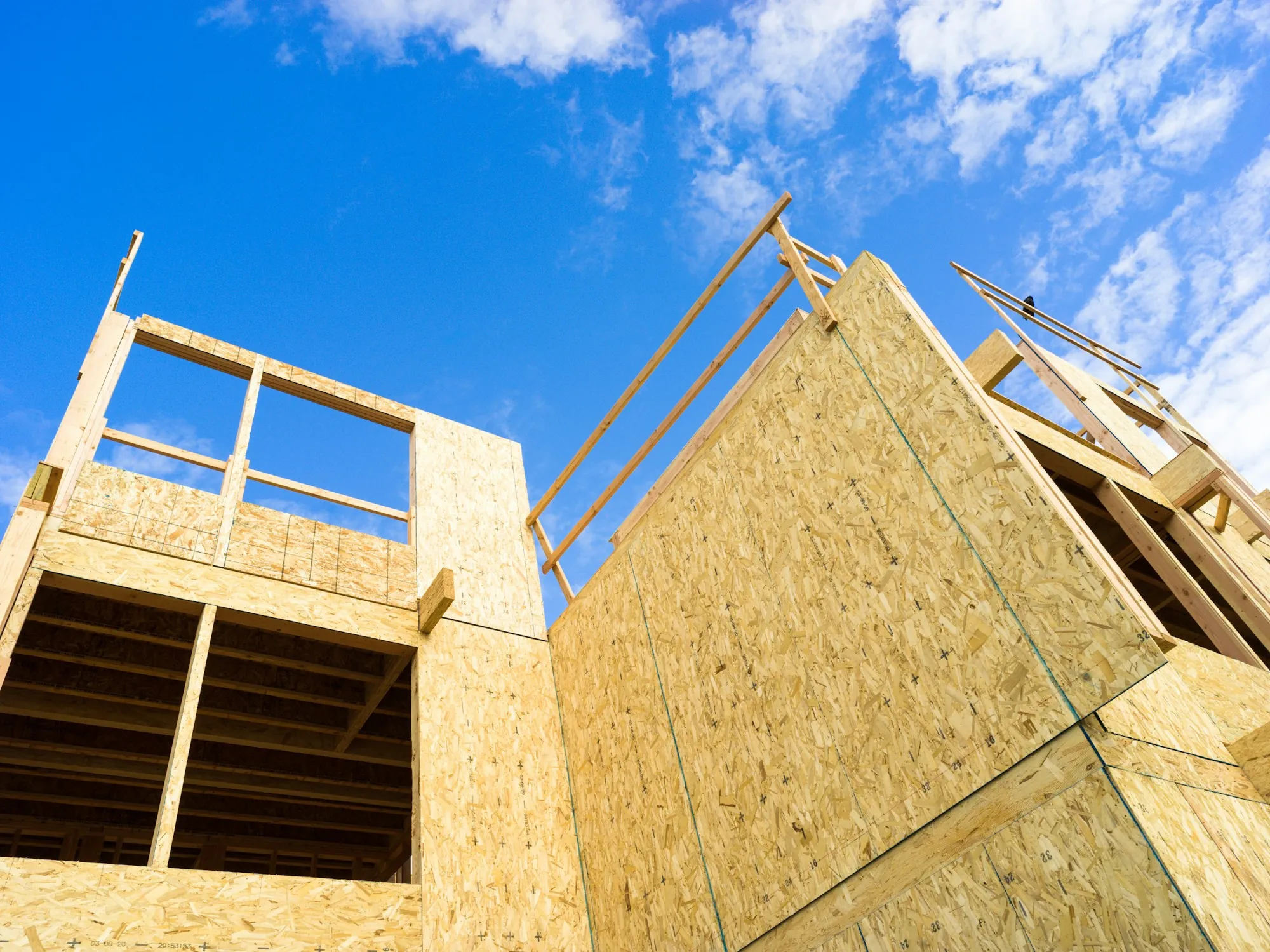 Residential remodel during construction